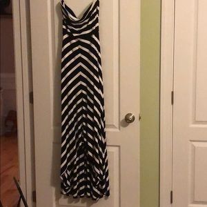 Strapless WHBM maxi dress with split